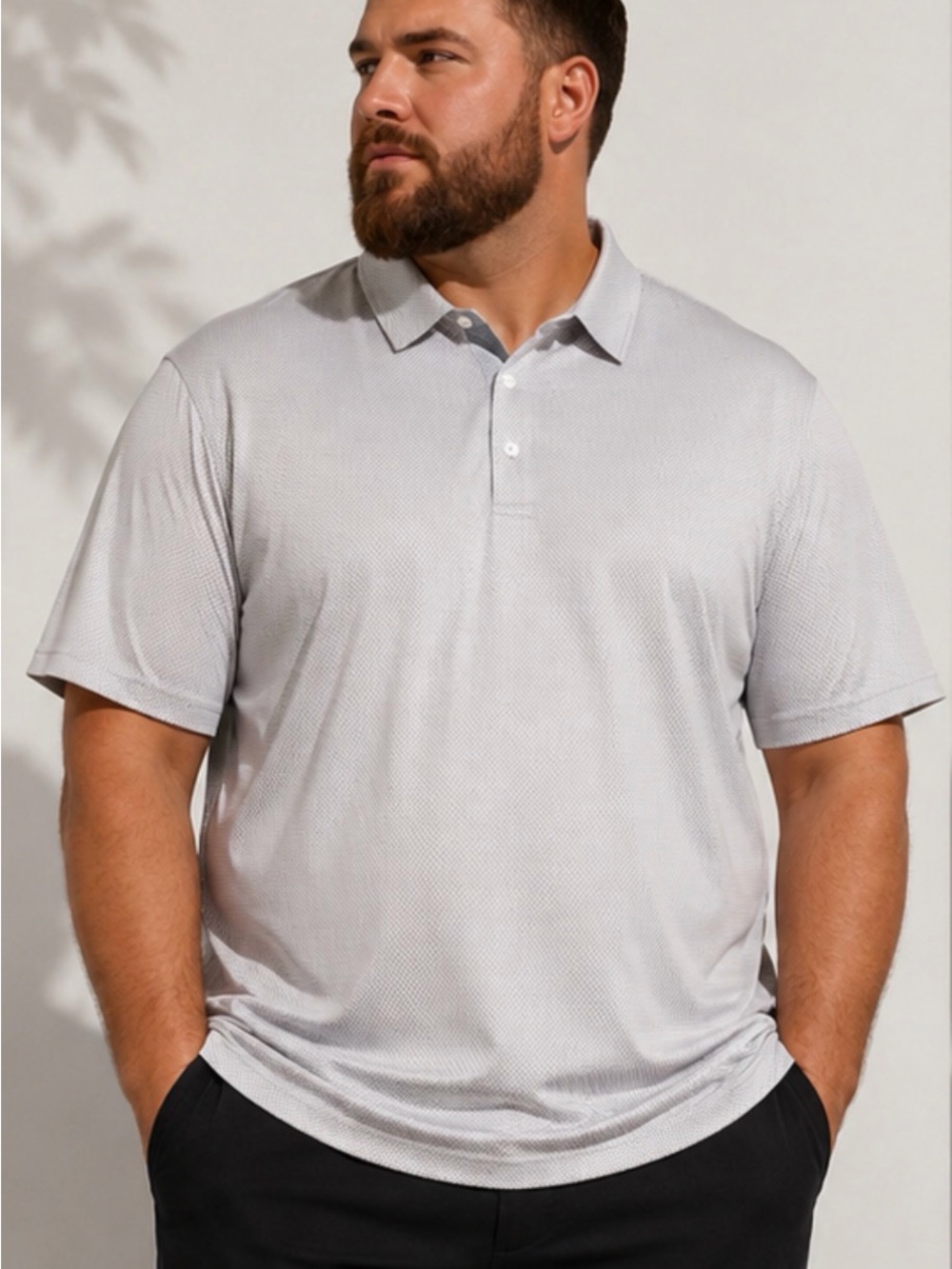 Antigua Men’s Performance Polo Shirt Gray Size 2XL Lightweight Golf Casual NWT